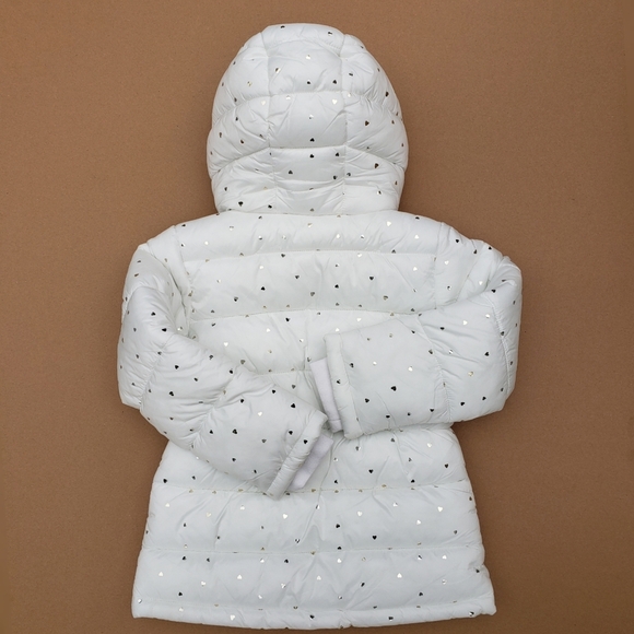 NEW GUESS Lydia Heart-Print Puffer Jackets - Picture 4 of 5